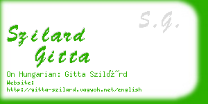 szilard gitta business card